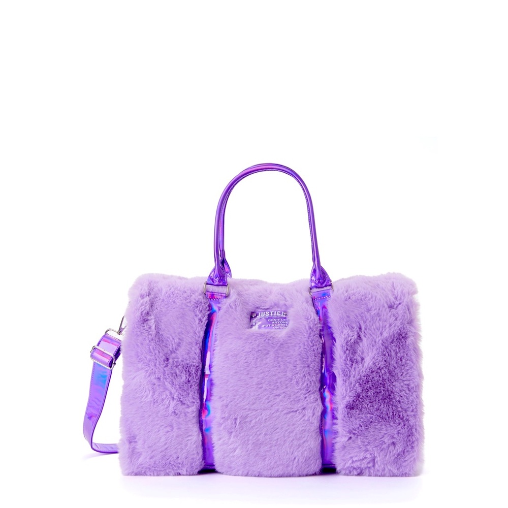 Purple justice duffle bag nwot